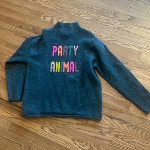 Lou & Grey graphic mock turtleneck sweater